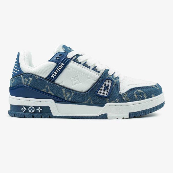 Женские кожаные кроссовки Louis Vuitton Trainer LV луи витон трейнер