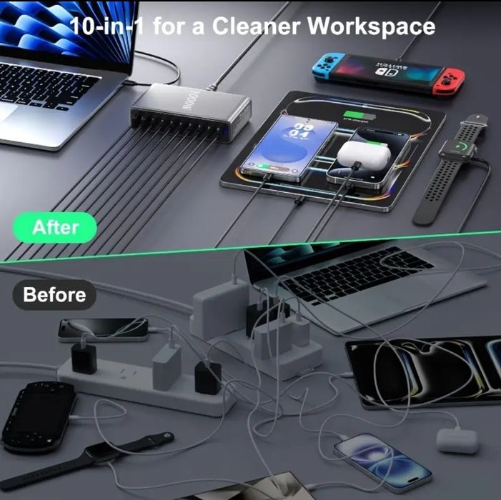 Зарядное станция быстрой зарядкой на 10 портов