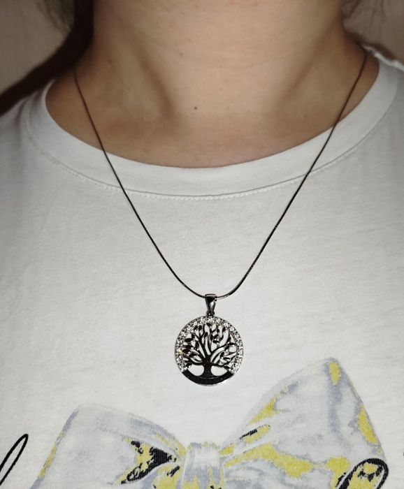 Підвіска срібна з ланцюжком дерево життя