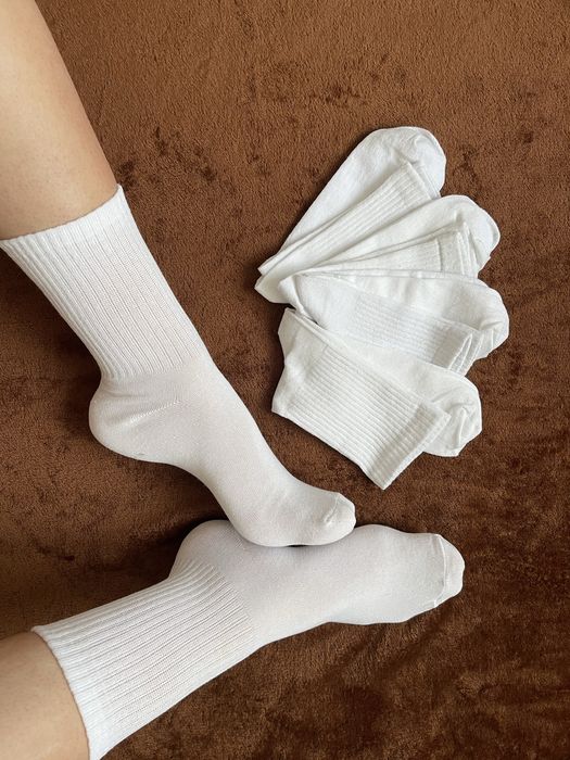 Носки белые спорт /12 пар 335грн/ Спортивні, високі, однотонні білі