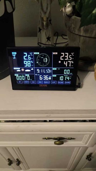 NOWA !! Domowa stacja pogodowa Wi-Fi z panelem solarnym 7w1