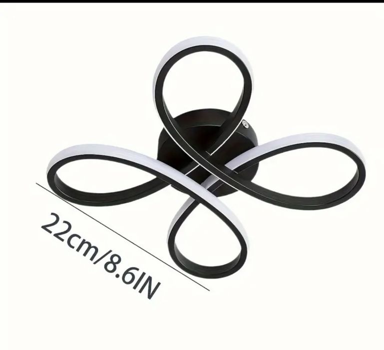 Знижка! Світильник люстра лед чорна 24 ват., 5-12 м2.