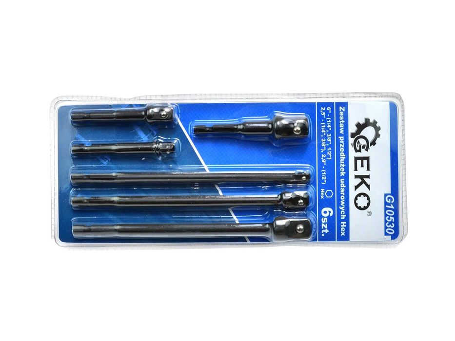 Набір шестигранних подовжувачів 1/4"-1/2" 6 шт. G10530, удлинители