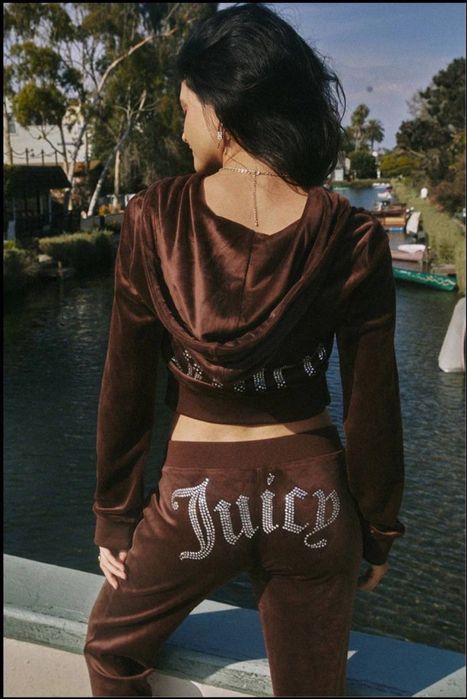 Костюм juicy couture джуси велюровый топ со стразами паетками худи