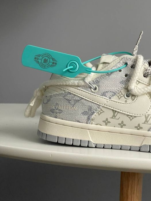 Кросівки Кроссовки Nike SB x Louis Vuitton White Grey повсякденні