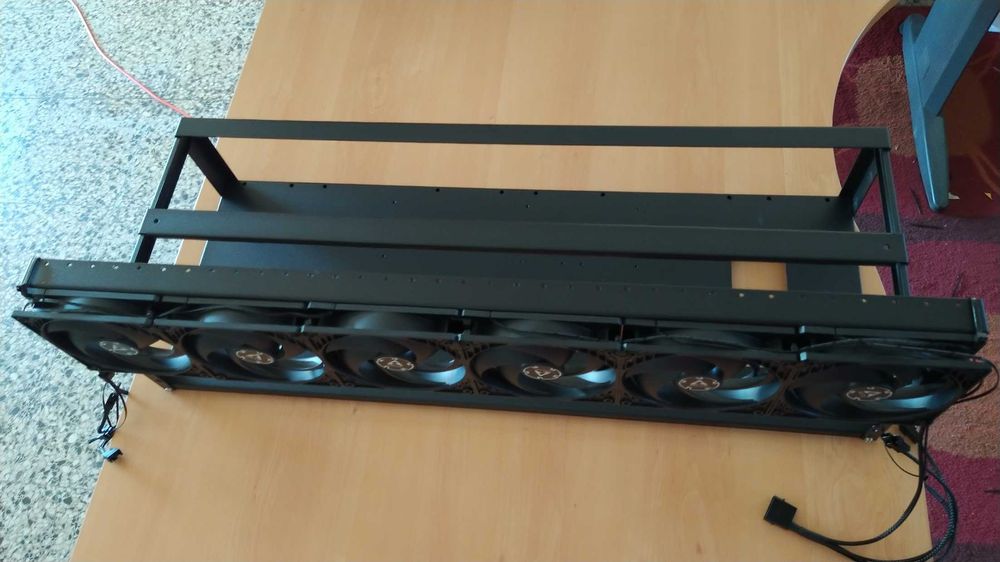 Estrutura Rig Para mineração Mining Rig Frame Rack até 12 GPU & 2 PSU
