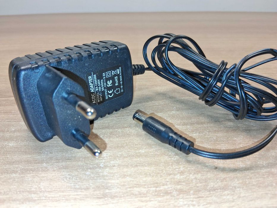 N217 Zasilacz Adapter AC DC 12V 500mA 0 5A 6W Wtyk DC