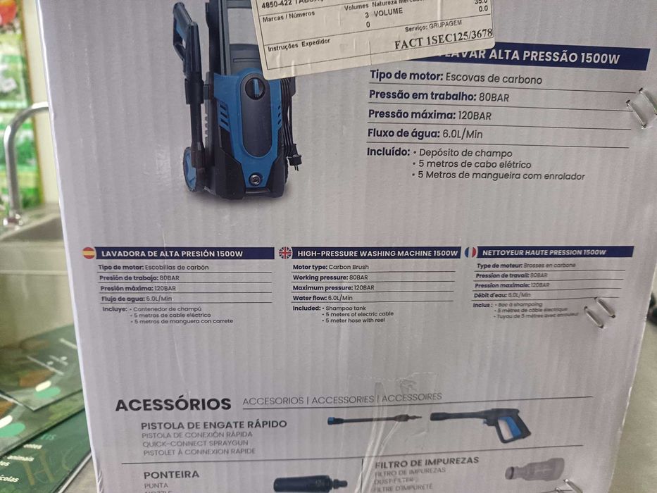 Máquina de Lavar Alta Pressão com dois anos de garantia