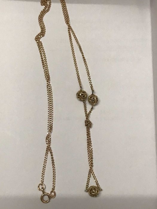 Золото ланцюжок цепочка золотая 585 изделие набор комплект