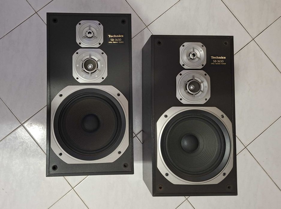 Colunas de som vintage Technics SB-3650 - 3 vias - 140w - 8 Ohms