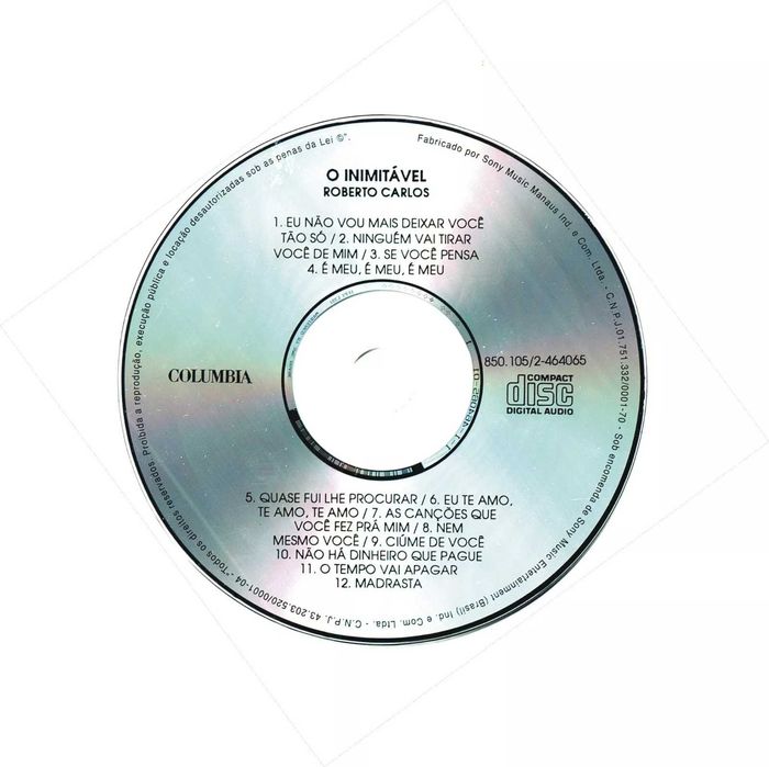 Roberto Carlos - INIMITÁVEL CD - Made in Brasil