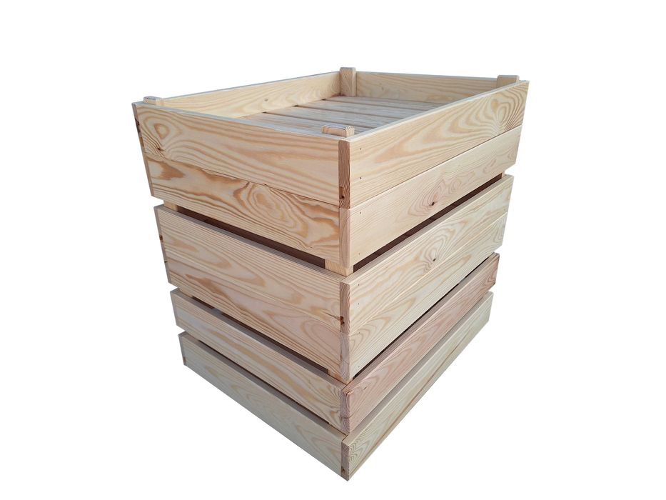 Zestaw łączonych drewnianych skrzynek Typ C