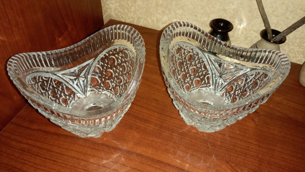 Ваза конфетница хрусталь