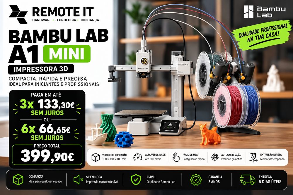 Impressora 3D Bambu Lab A1  Mini Combo AMS | Fatura | Garantia