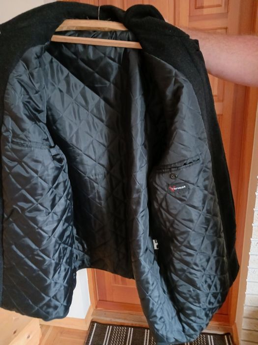 Płaszcz męski wełniany r.58 + szalik