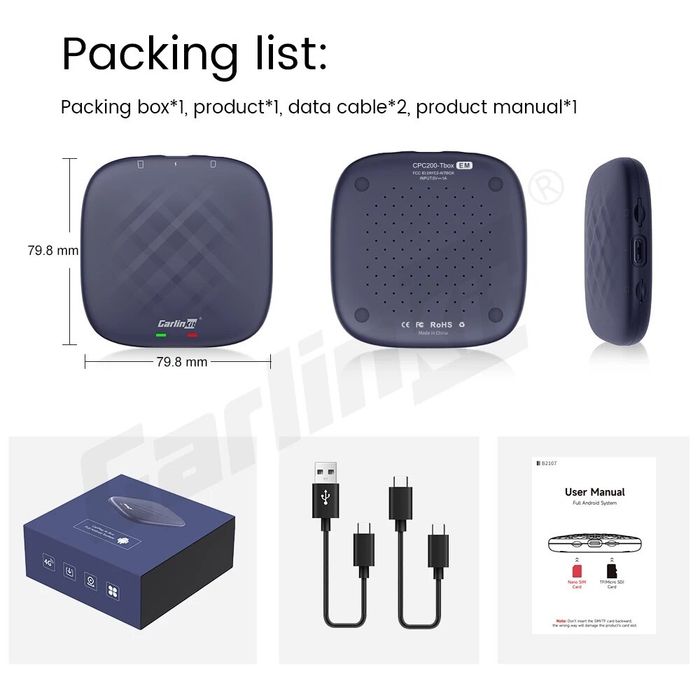 Приставка Carlinkit - Tbox PLUS 4/64Gb, Android 13.0