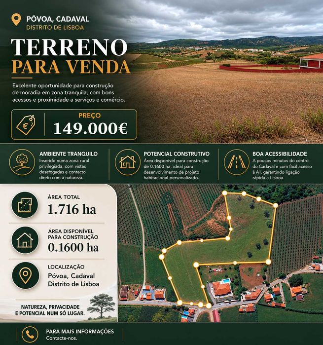 Terreno Exclusivo com Vista Panorâmica e Potencial Construtivo | Póvoa, Cadaval