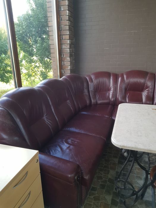 Диван Уголок кожа натуральная