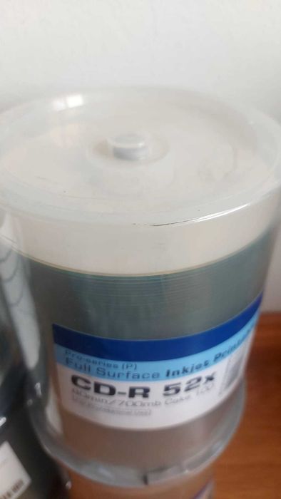 Selado CD-R Ritek Inkjet branco - imprimível - 100 unidades em cakebox