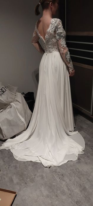 Suknia ślubna dół muślinowy