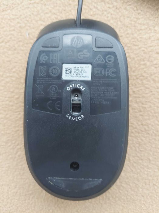 Миша HP Hewlett Packard оптична, USB, тихі кнопки мышка