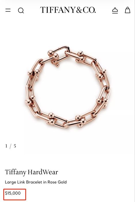Pulseira Tiffany & Co. Rose Gold –  Large (20 cm)