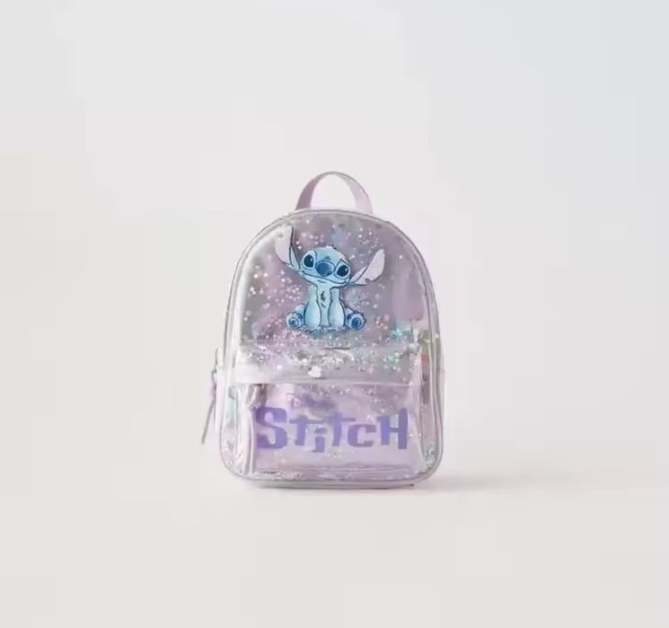 Plecak dla przedszkolaka Stitch cekiny fiolet
