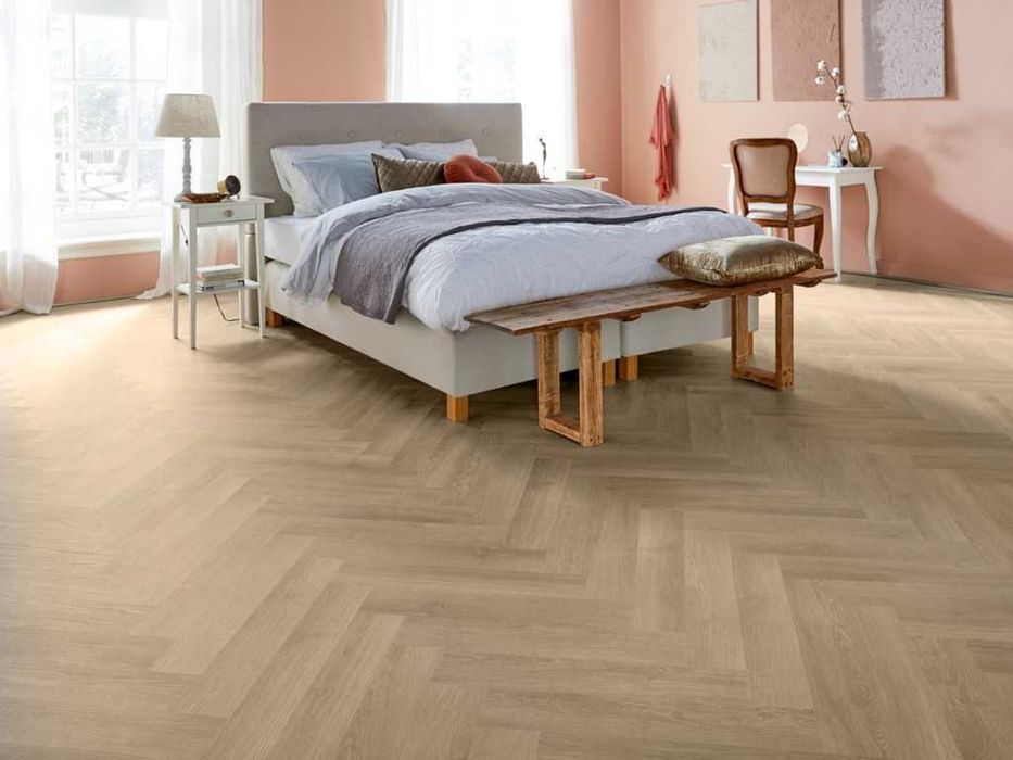 Panel winylowy Click Dąb Naturalny jodełka!