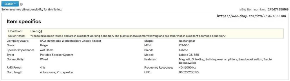 Колонки Labtec CS-550 (акустика)