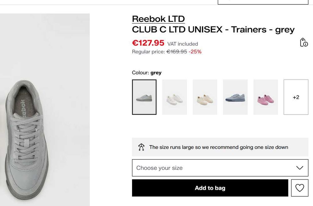 Низькі кросівки Reebok LTD CLUB C LTD UNISEX, 41р