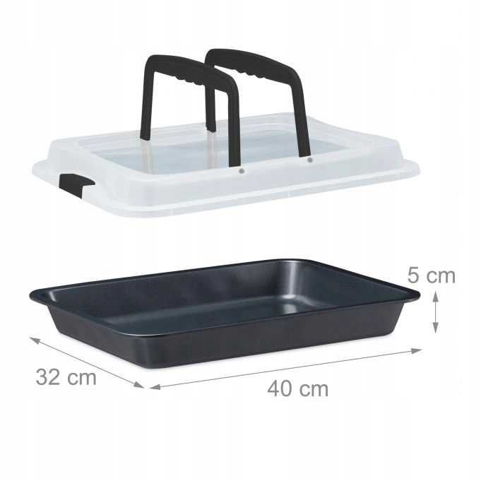 Blacha do pieczenia Relaxdays czarna