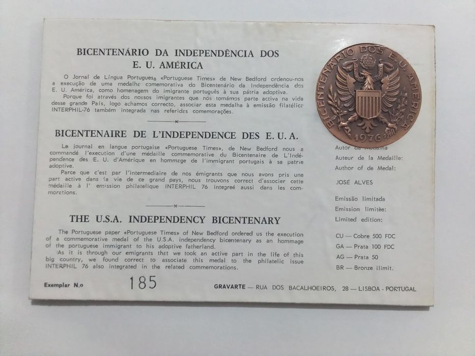 Filo-Medalhística - Interphil 1976