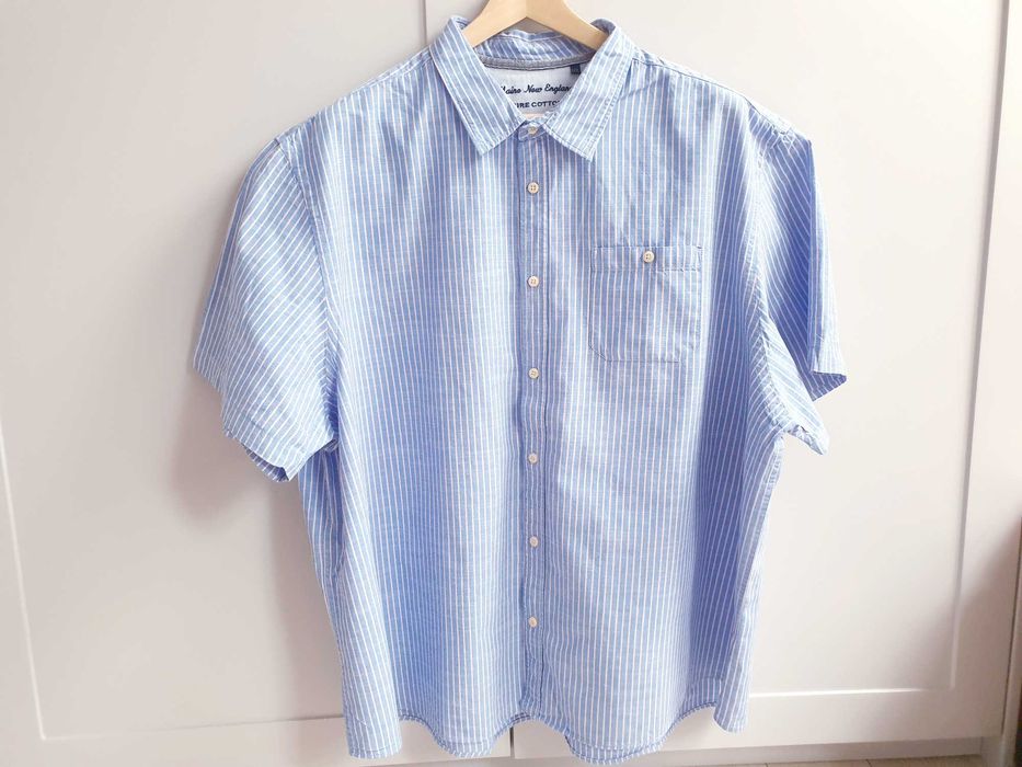 Niebieska koszula w pasy Maine 3XL XXXL męska
