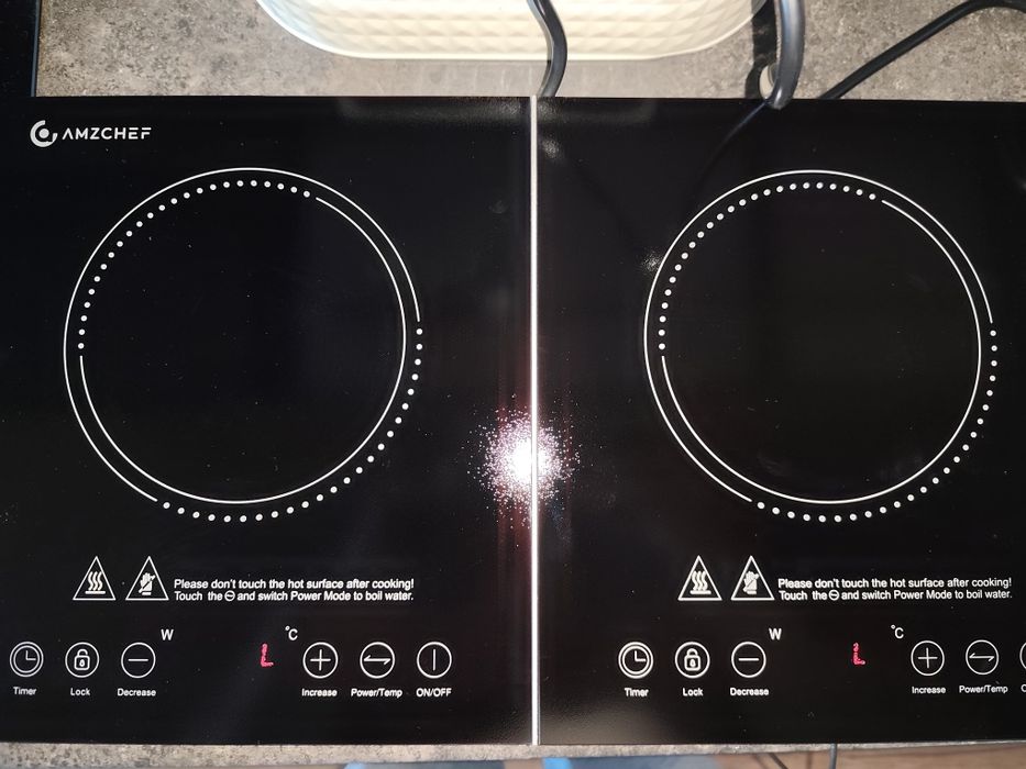 Płyta indukcyjna 3500W. 2 palnikowa, turystyczna. Amzchef