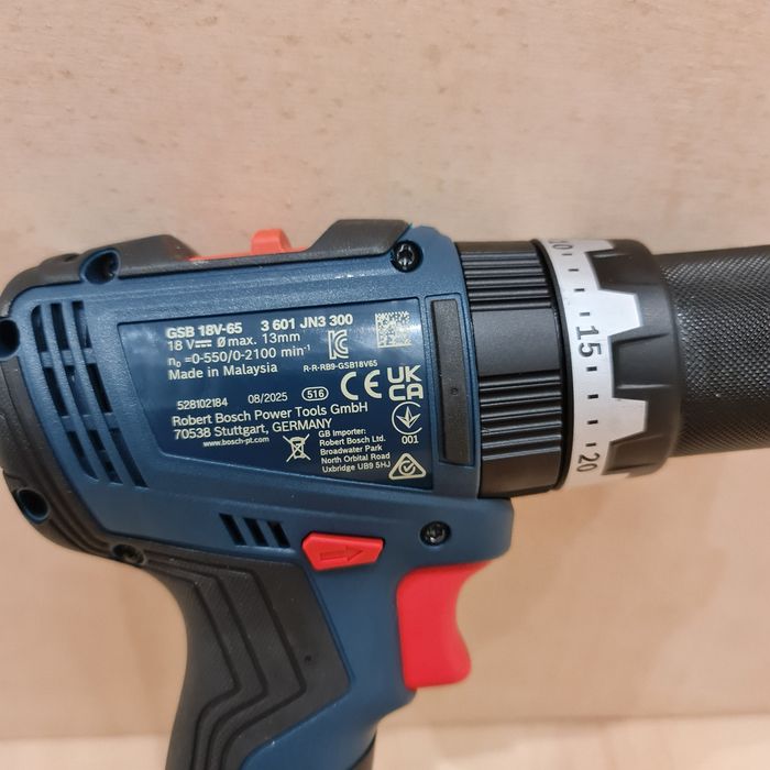 144. Bosch Professional GSB 18V-65 + 2 Baterias 5.0Ah + Carregador + L-BOXX