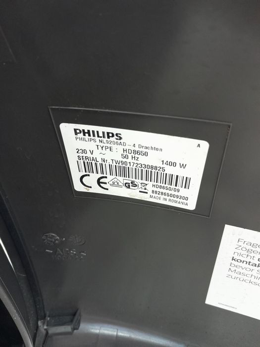 Кавомашина PHILIPS  HD8650