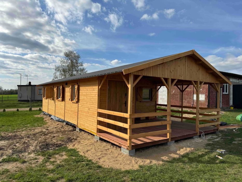 dom całoroczny z drewna dom drewniany domki drewniane tani dom WARBIT
