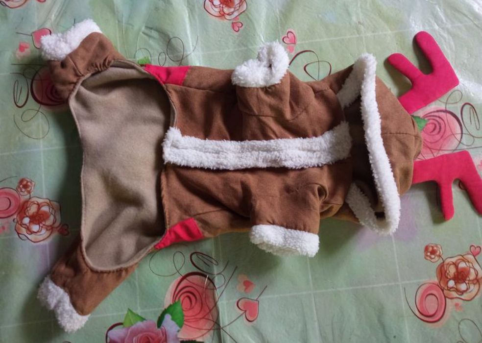 Фірмовий новорічний комбінезон   для маленької собачки