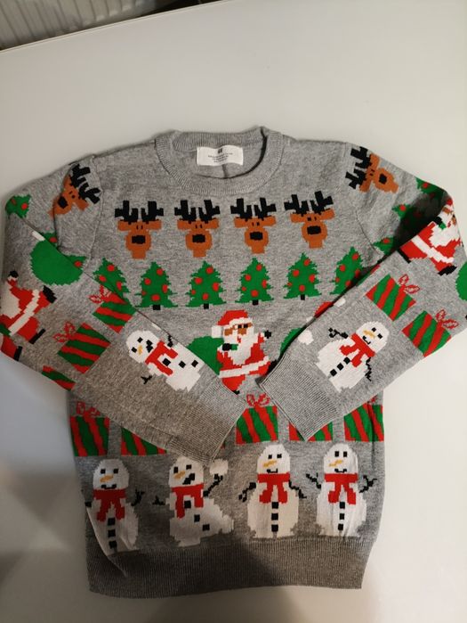 Sweterek świąteczny H&M , rozmiar 122/128