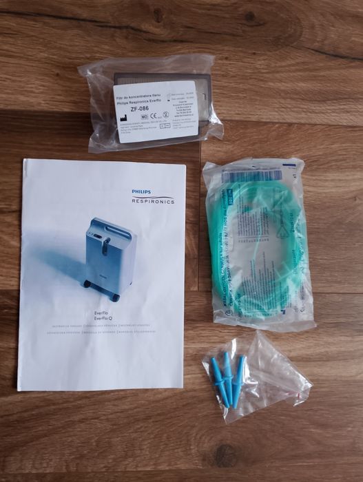 Koncentrator tlenu Philips EverFlo + filtr, wąsy 5m, woda