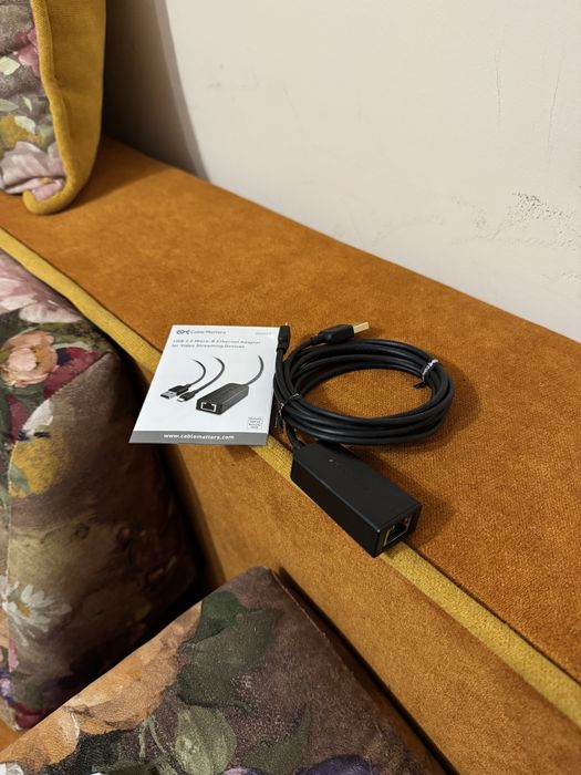Мережевий адаптер Cable Matters USB 2.0 Micro-B to Ethernet, перехідник для ноутбука для компʼютера