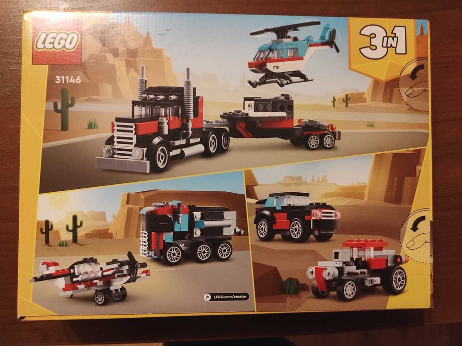 LEGO Creator 31146 Ciężarówka z platformą i helikopterem