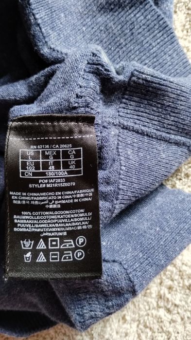 Bluzka Guess męska koszulka L granat bawełna