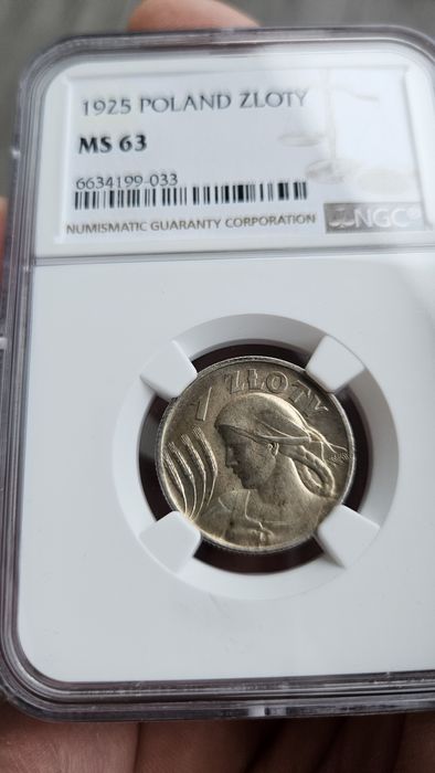 1 ZŁ POLSKA 1925 - żniwiarka mennicza  NGC MS63