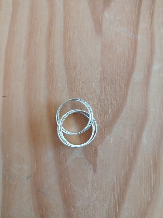 Anel 5 alianças em prata 925