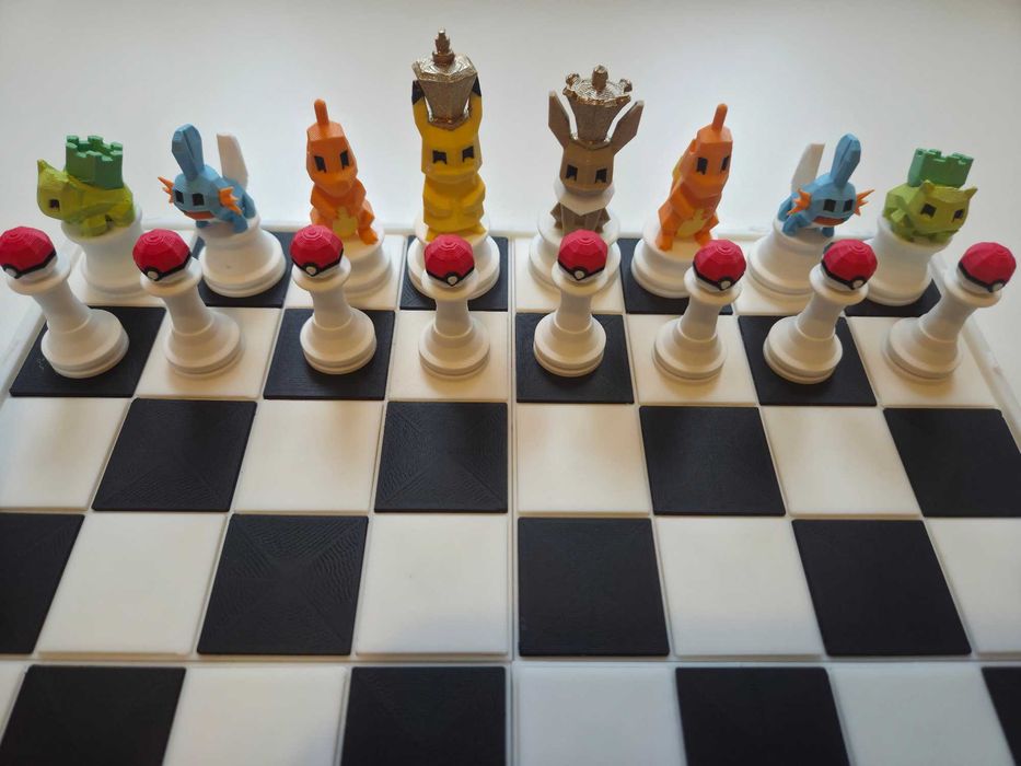 Pokemon szachy druk 3d