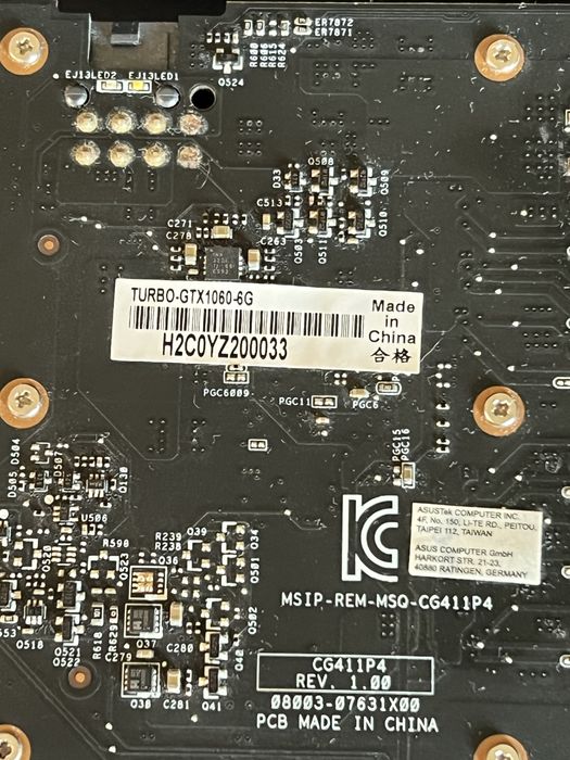 asus gtx 1060 6gb turbo