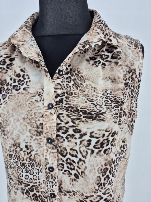 Sukienka prosta George 42 XL 14 zwiewna wzór zwierzęcy