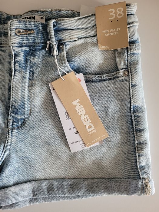 Nowe szorty, wysoki stan, krótkie spodenki