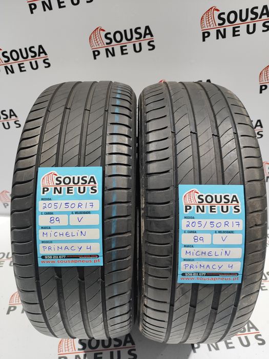 2 pneus semi novos Michelin 205-50R17 primacy 4 89V - Oferta da entreg